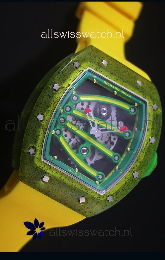 IMG_9081 Richard Mille RM059 Yohan Blake Editionin Green Bezel Replica 5