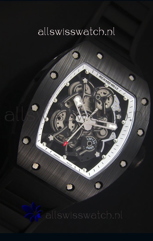 IMG_9081 Richard Mille RM055 Ceramic Case in White Inner Bezel Replica 5