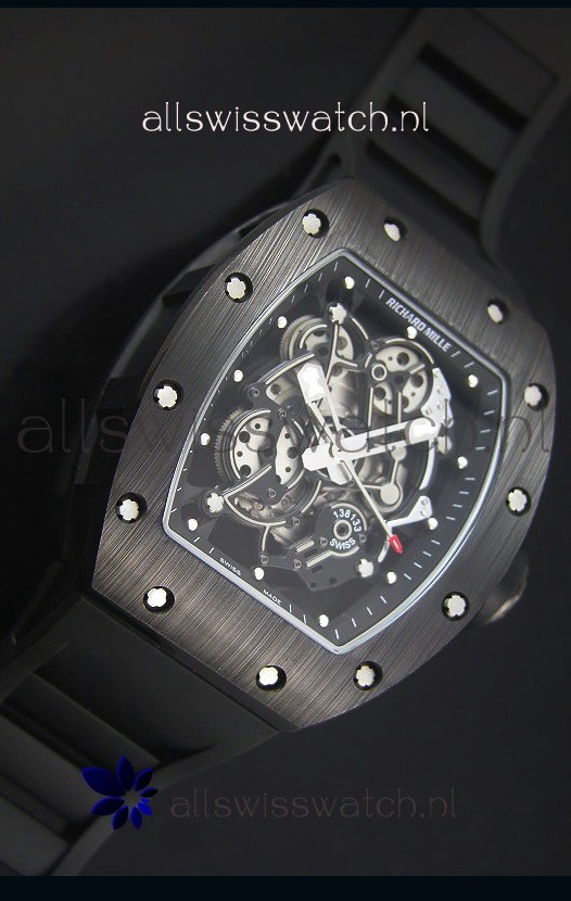 IMG_9081 Richard Mille RM055 Ceramic Case in Black Inner Bezel Replica 5