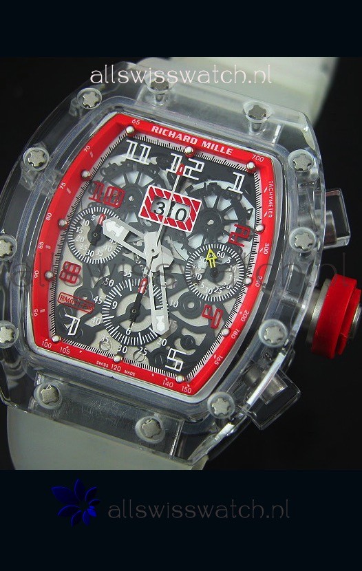 Richard Mille RM056-1 Tourbillon Felipe Massa Chronograh Red Bezel Replica 5