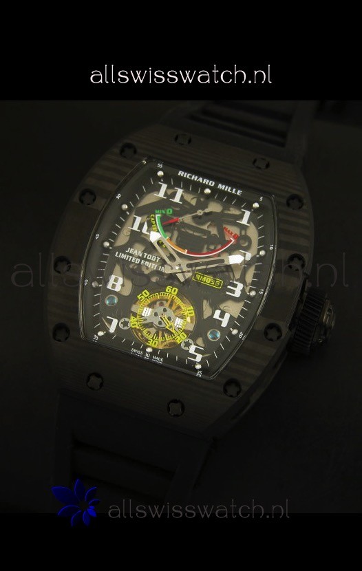 IMG_9081 Richard Mille RM036 Jean Todt Forged Carbon Bezel Titanium - All Black Edition Replica 5