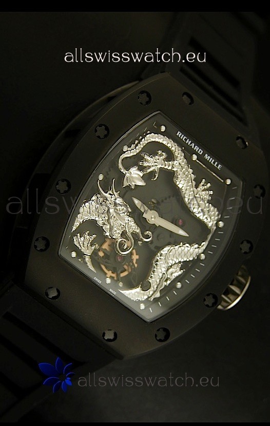 IMG_9081 Richard Mille RM057 Tourbillon Jackie Chanin PVD Case Replica 5