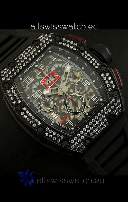 IMG_9081 Richard Mille Filippe Massa Edition Titanium in PVD Case Replica 5