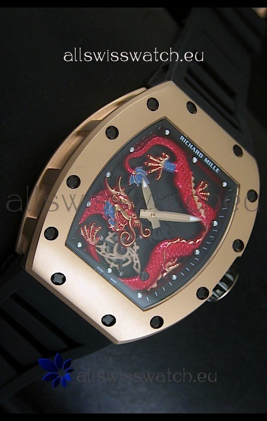 Richard Mille RM057 Tourbillon Jackie Chanin Pink Gold Replica 5