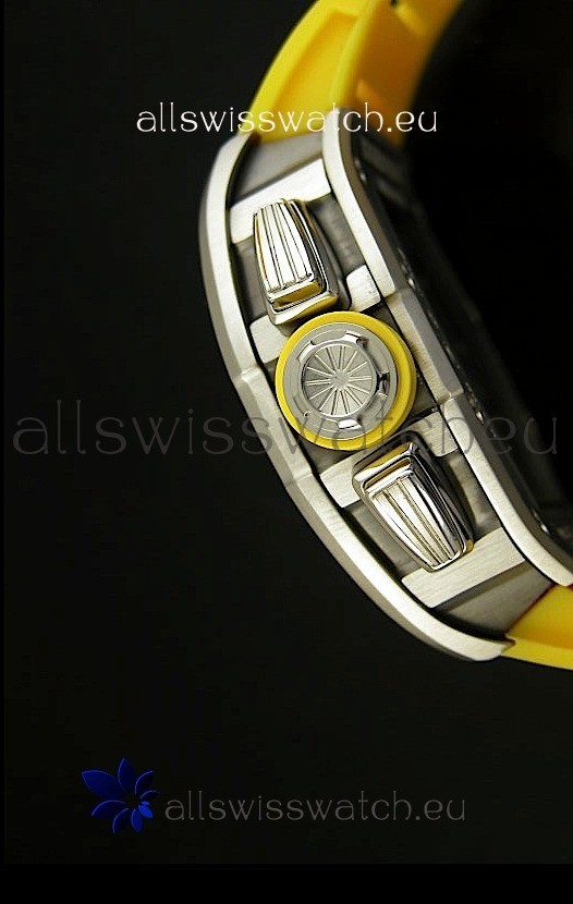 IMG_9081 Richard Mille Filippe Massa Edition Titaniumin Yellow Strap Replica 5