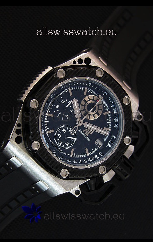 IMG_9081 Audemars Piguet Royal Oak Survivor Chronograph Quartz in Black Dial Replica 5