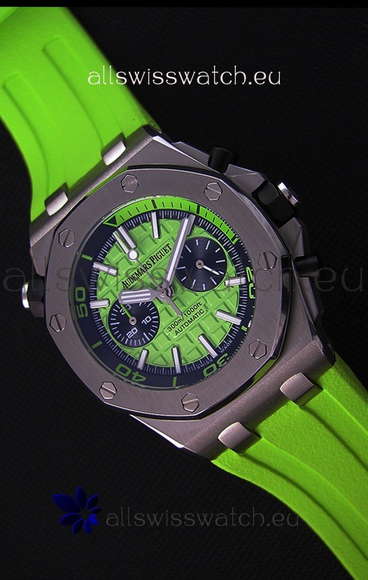 IMG_9081 Audemars Piguet Royal Oak Offshore Diver Chronograph Quartz in Green Replica 5