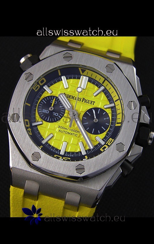 Audemars Piguet Royal Oak Offshore Diver Chronograph Quartz in Yellow Replica 5