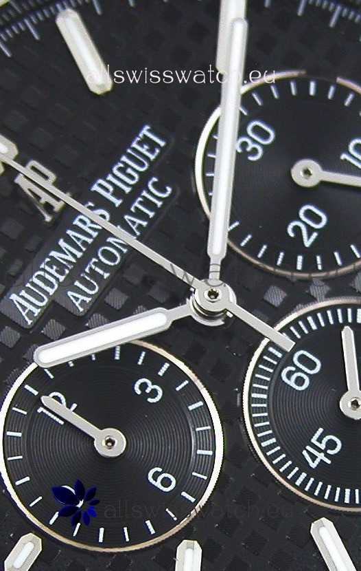 IMG_9081 Audemars Piguet Royal Oak Chronograph Black Dial Quartz - 41MM Replica 5