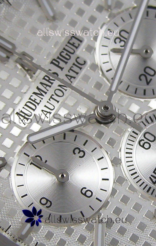 Audemars Piguet Royal Oak Chronograph Silver Toned Dial Quartz - 41MM Replica 5
