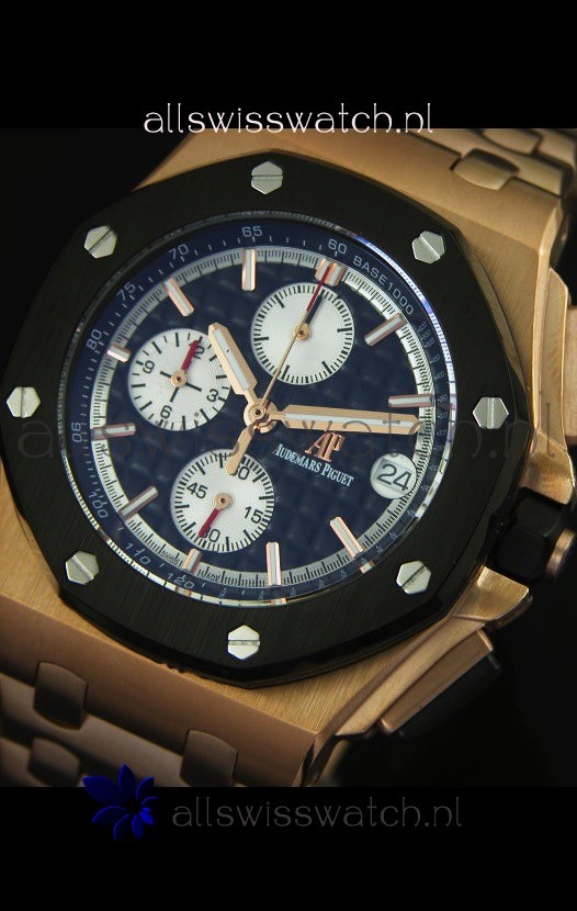 IMG_9081 Audemars Piguet Royal Oak Offshore in Pink Gold Case Replica 5