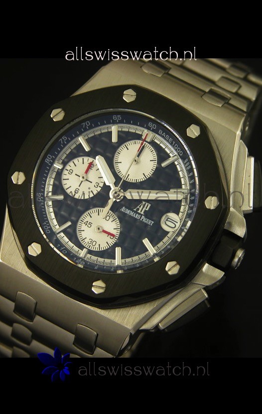 IMG_9081 Audemars Piguet Royal Oak Offshore in Black Dial - Steel Case Replica 5