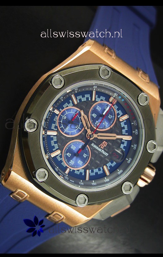Audemars Piguet Royal Oak Offshore Michael Schumacher Rose Gold Ceramic Bezel Replica 5