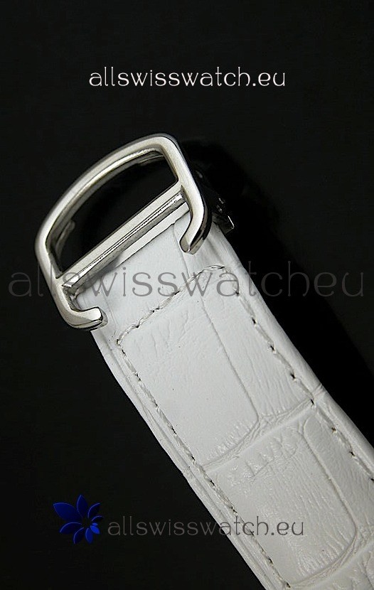 IMG_9081 Cartier Ronde de Tourbillon Diamond in White Strap Replica 5