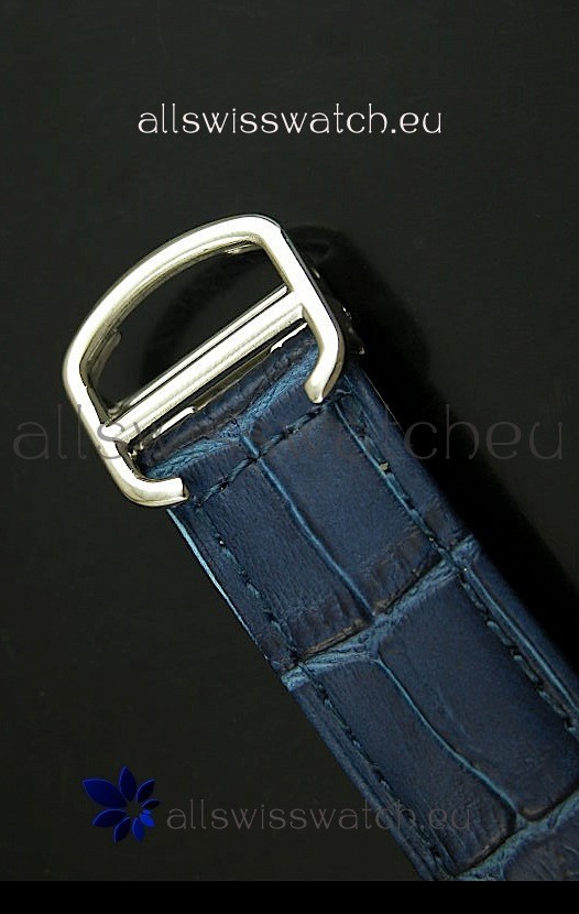 IMG_9081 Cartier Ronde de Tourbillon Diamond in Blue Strap Replica 5