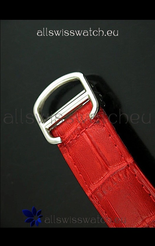 IMG_9081 Cartier Ronde de Tourbillon Diamond in Red Strap Replica 5