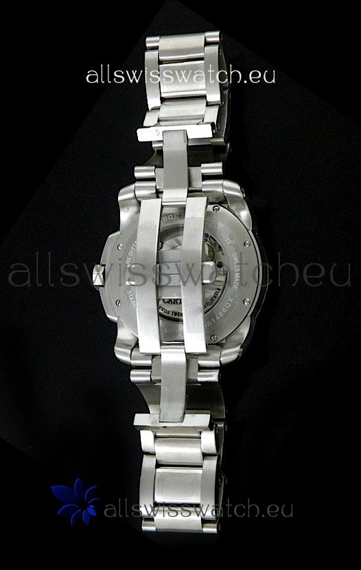 IMG_9081 Cartier Calibre de Steel in White Dial Replica 5