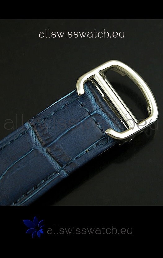 IMG_9081 Cartier Ronde de Tourbillon Diamond in Blue Strap Replica 5
