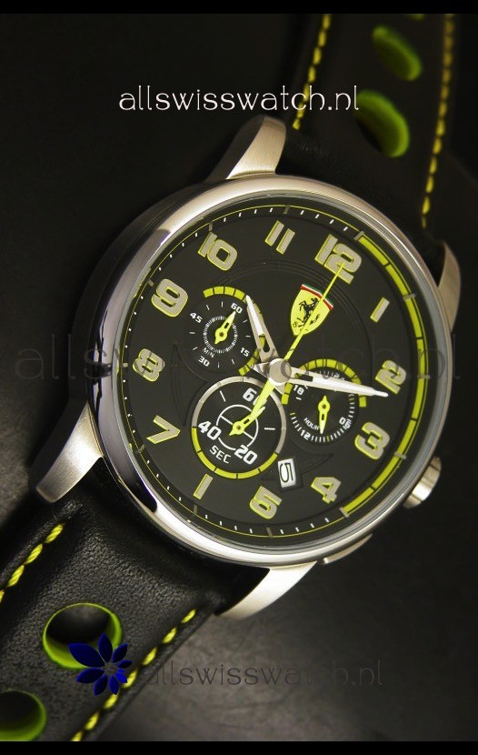 IMG_9081 Scuderia Ferrari Heritage Chronograph in Steel Case Replica 5