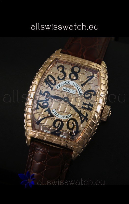 IMG_9081 Franck Muller Casablanca Gold Croco in Gold Case Replica 5