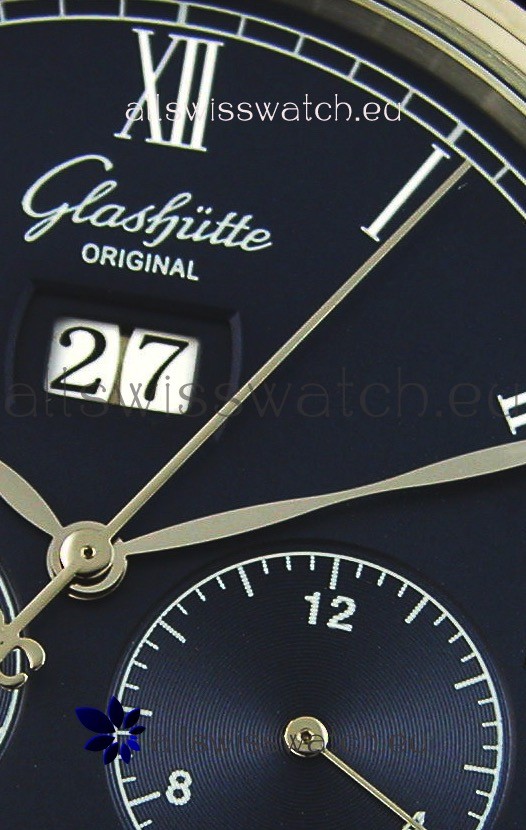 IMG_9081 Glashuette Dual Sub Dial in Blue Dial Replica 5