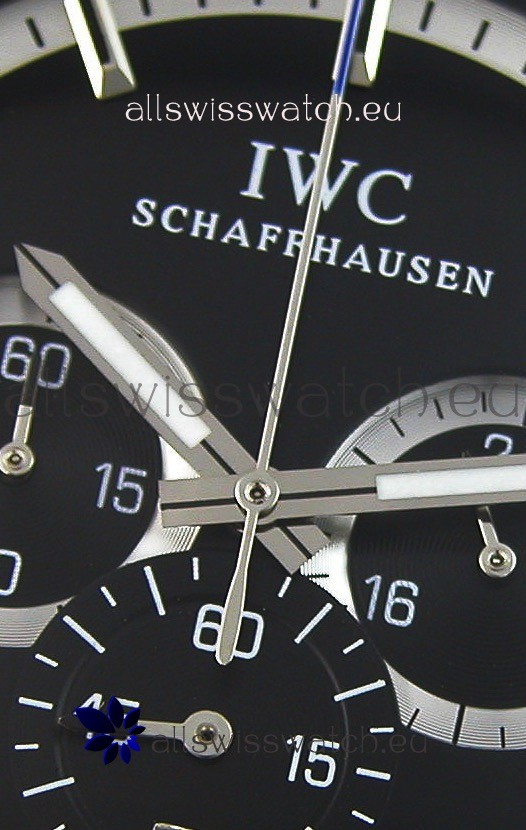 IMG_9081 IWC Schaffhausen Quartz Movement in Black Dial Replica 5