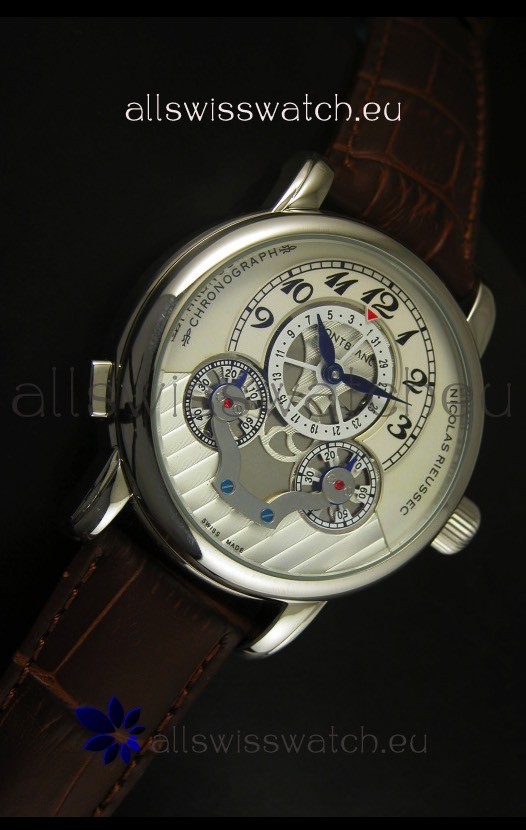 IMG_9081 Mont Blanc Nicolas Riessec Stainless Steel Case in White Dial Replica 5