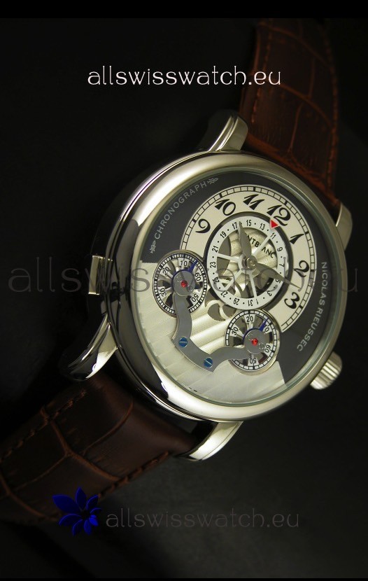 IMG_9081 Mont Blanc Nicolas Riessec Stainless Steel Case in Grey Dial Replica 5
