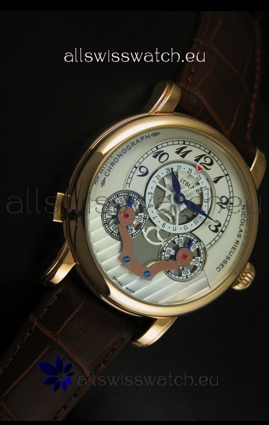 IMG_9081 Mont Blanc Nicolas Riessec Rose Gold Case in White Dial Replica 5