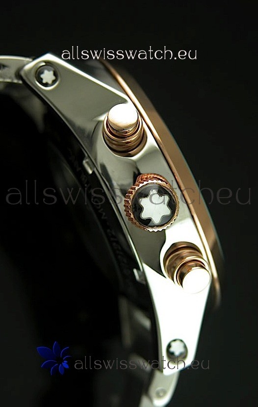 IMG_9081 Mont Blanc Flyback Automatic Two Tone Casing Replica 5