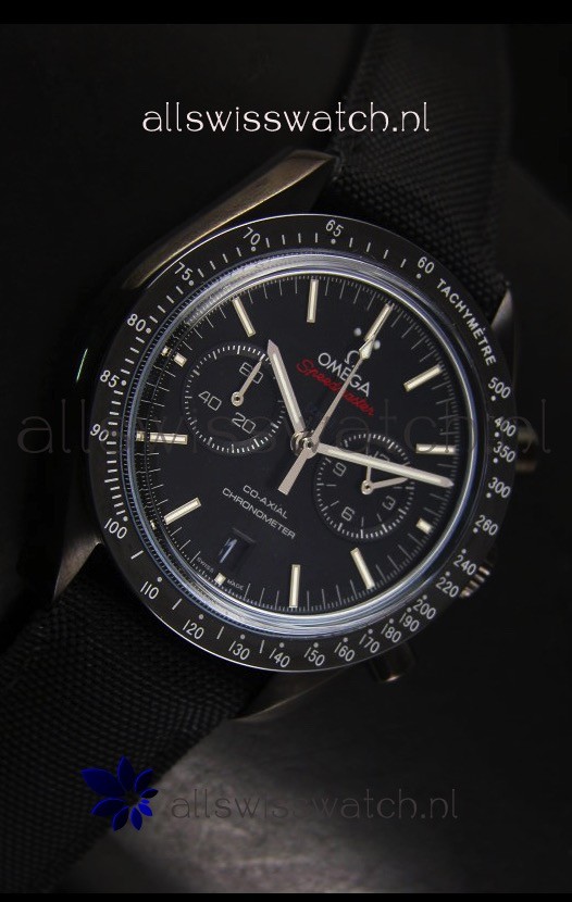IMG_9081 Omega Speedmaster Moon Co-Axial Black Case Replica 5