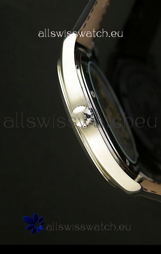 Omega Seamaster Railmaster in Black Leather Strap Replica 5