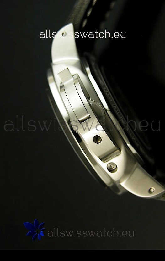 IMG_9081 Panerai PAM365 L’Astronomo Luminor 1950 GMT Equation of Time Black Dial Steel Replica 5