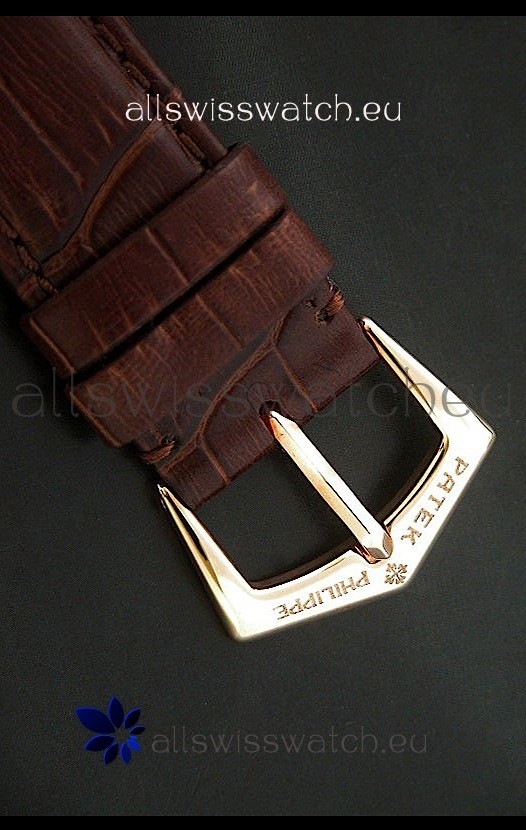 IMG_9081 Patek Philippe Perpetual Calender Steel in Brown Dial Replica 5