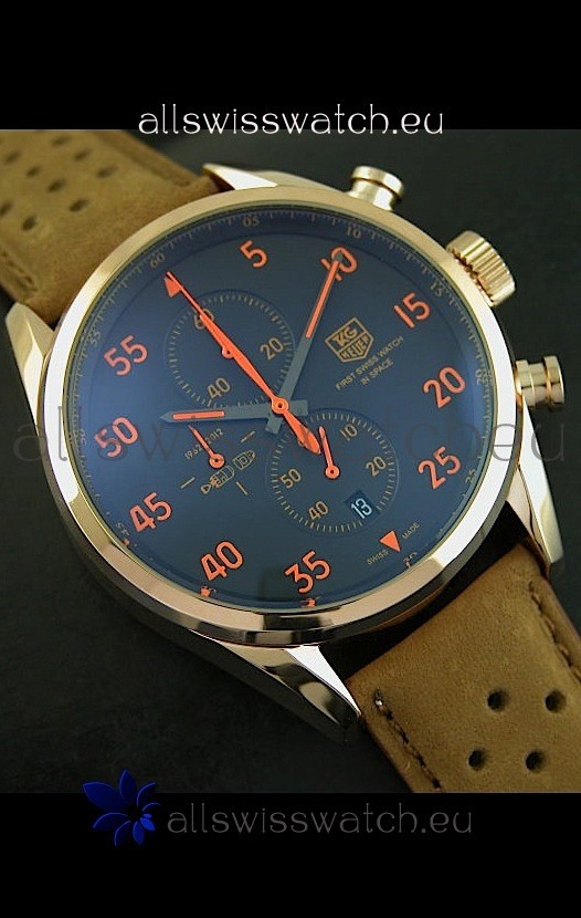 IMG_9081 Tag Heuer Carrera 1887 SpaceEX Edition Quartz in Pink Gold Replica 5