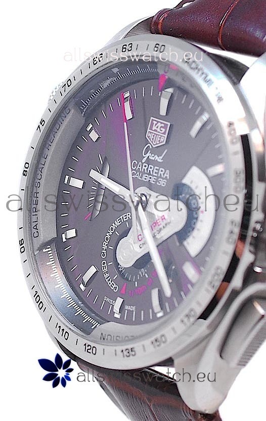 IMG_9081 Tag Heuer Grand Carrera Calibre 36 Automatic in Brown Face Replica 5
