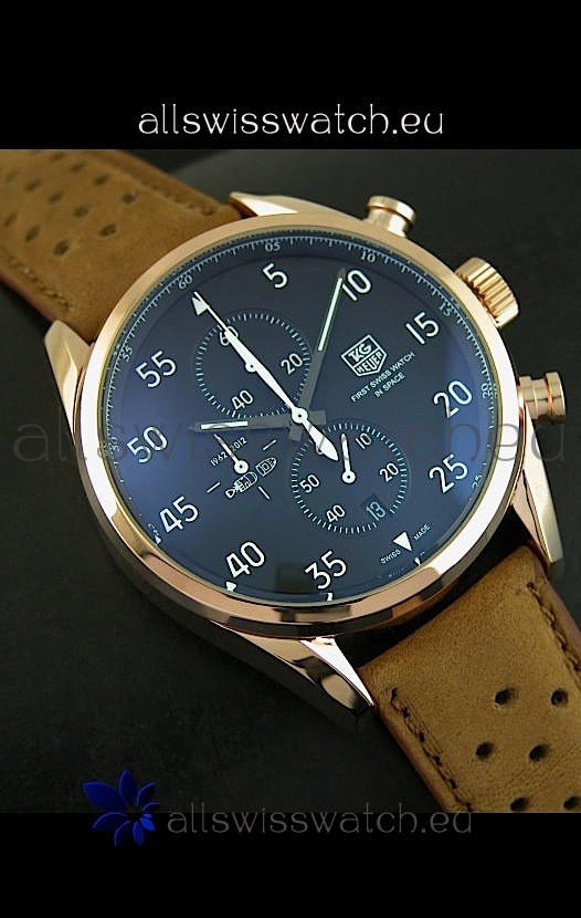 IMG_9081 Tag Heuer Carrera 1887 SpaceEX Edition Quartz in Pink Gold Replica 5