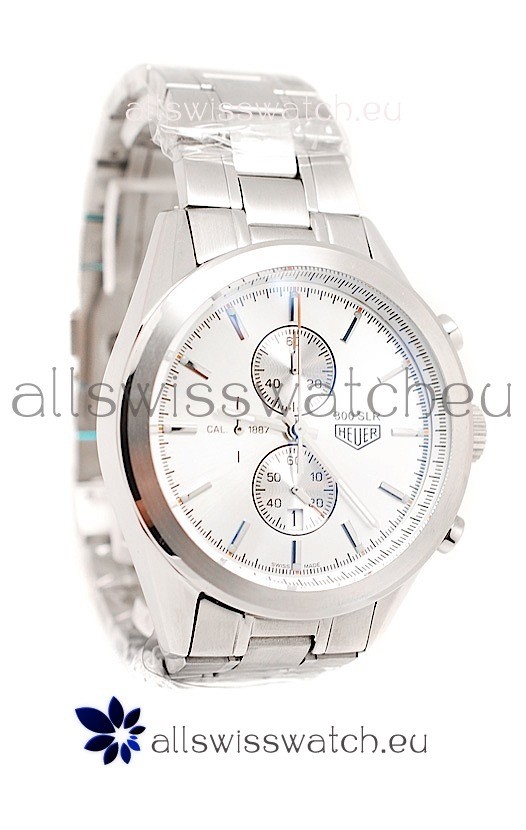 IMG_9081 Tag Heuer Carrera Cal. 1887 Chronograph in White Dial Replica 5