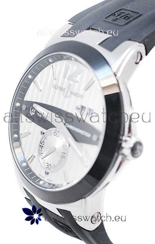 IMG_9081 Ulysse Nardin Executive Dual Time Steel Black Replica 5