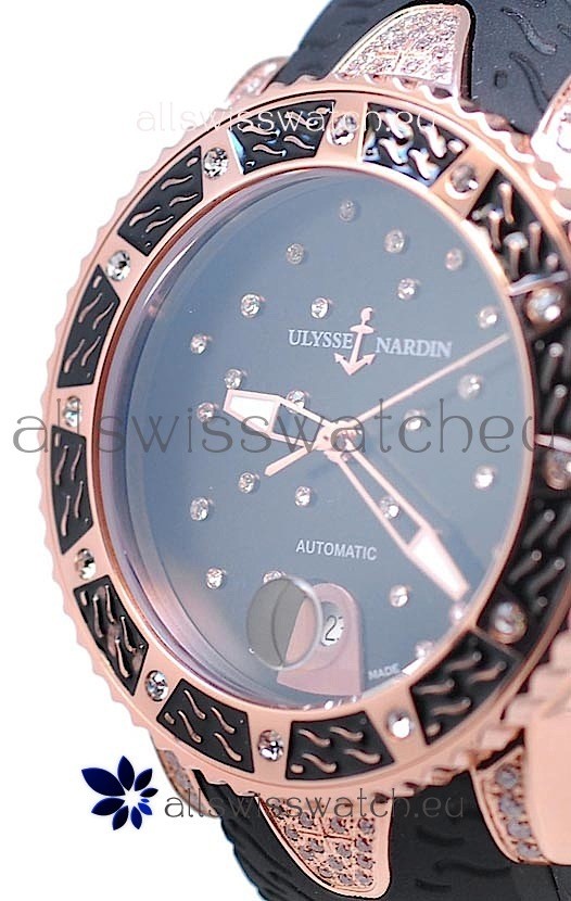 IMG_9081 Ulysse Nardin Diver Starry Night Pink Gold Replica 5