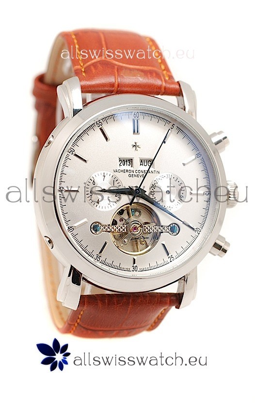 IMG_9081 Vacheron Constantin Malte Tourbillon in Brown Strap Replica 5