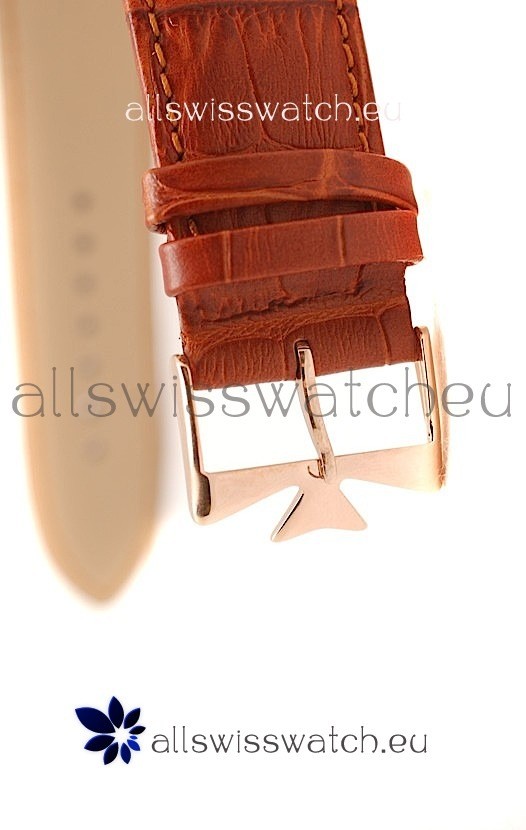 IMG_9081 Vacheron Constantin Malte Perpetual Chronograph in Brown Strap Replica 5
