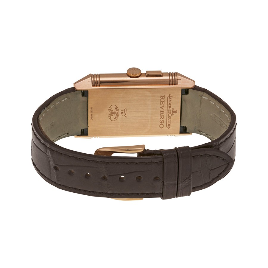 IMG_9081 Jaeger LeCoultre Q3782520 Grande Reverso Ultra Thin Mens Hand Wind 18kt Pink Gold Replica 5