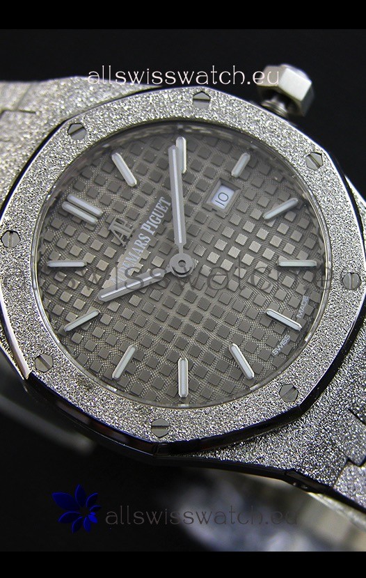 IMG_9081 Audemars Piguet Royal Oak Frosted White Gold QUARTZ 33MM Grey Dial - 1:1 Mirror Replica 6