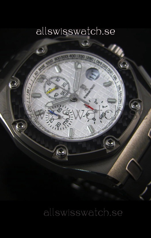 IMG_9081 Audemars Piguet Royal Oak Offshore Juan Pablo Montoya 3120 Movement White Dial - 1:1 Mirror Replica 6