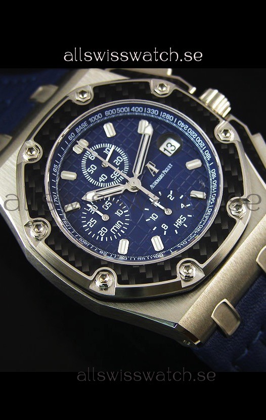 IMG_9081 Audemars Piguet Royal Oak Offshore Juan Pablo Montoya 3120 Movement Blue Dial - 1:1 Mirror Replica 6