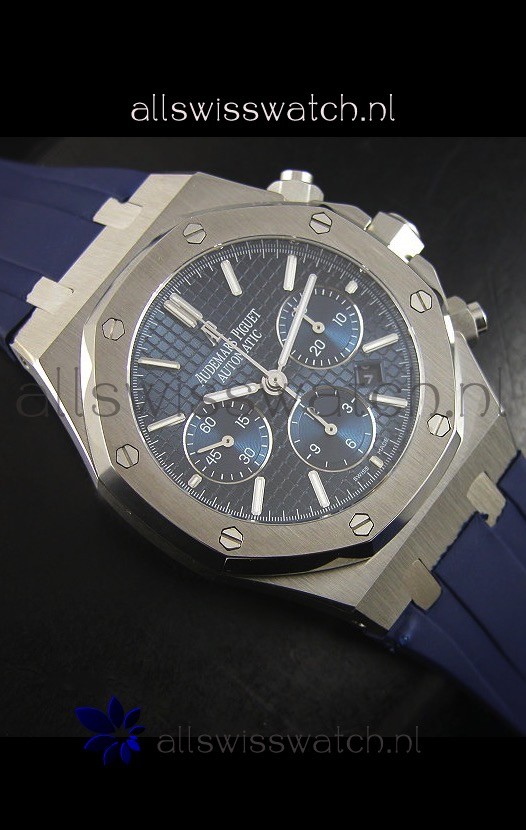 IMG_9081 Audemars Piguet Royal Oak Chronograph in Stainless Steel Case Blue Dial Replica 6