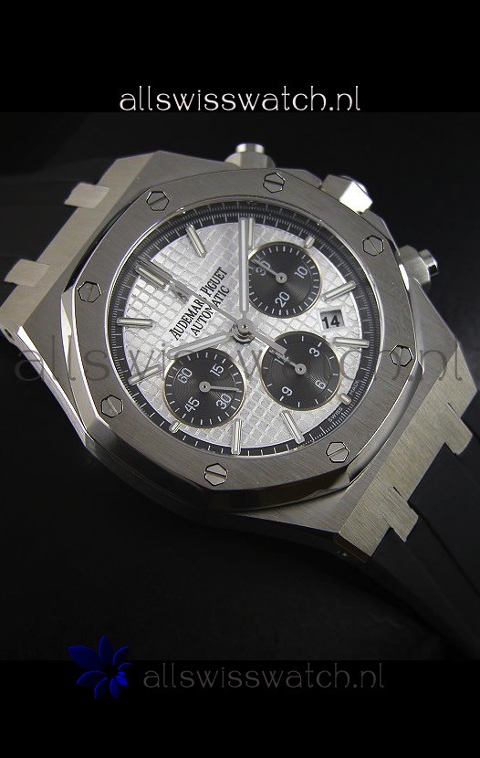 IMG_9081 Audemars Piguet Royal Oak Chronograph in Stainless Steel Case White Dial Replica 6