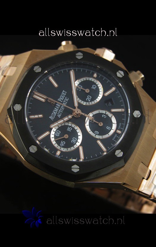 IMG_9081 Audemars Piguet Royal Oak Rose Gold in Blue Ceramic Dial - 1:1 Mirror Replica 6