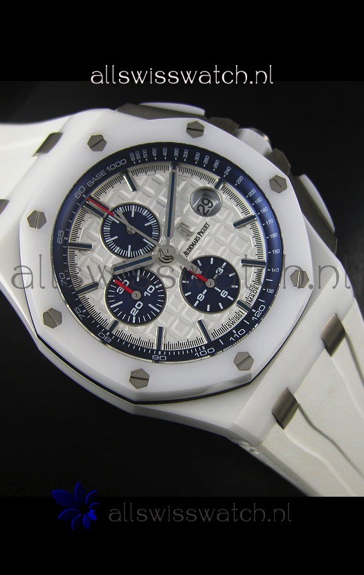 IMG_9081 Audemars Piguet Royal Oak Offshore White Ceramic - Ultimate 1:1 3126 Movement Replica 6